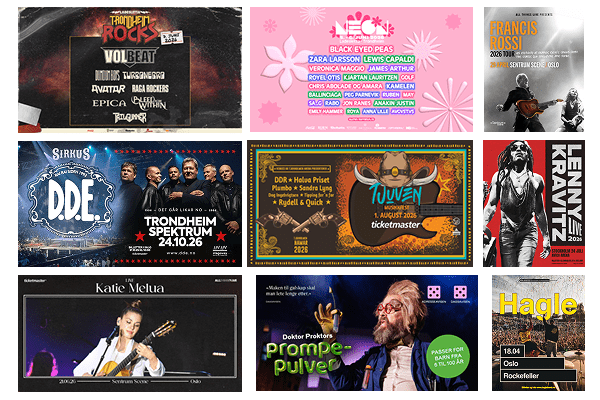 Reklameplakat artister i Trøndelag.