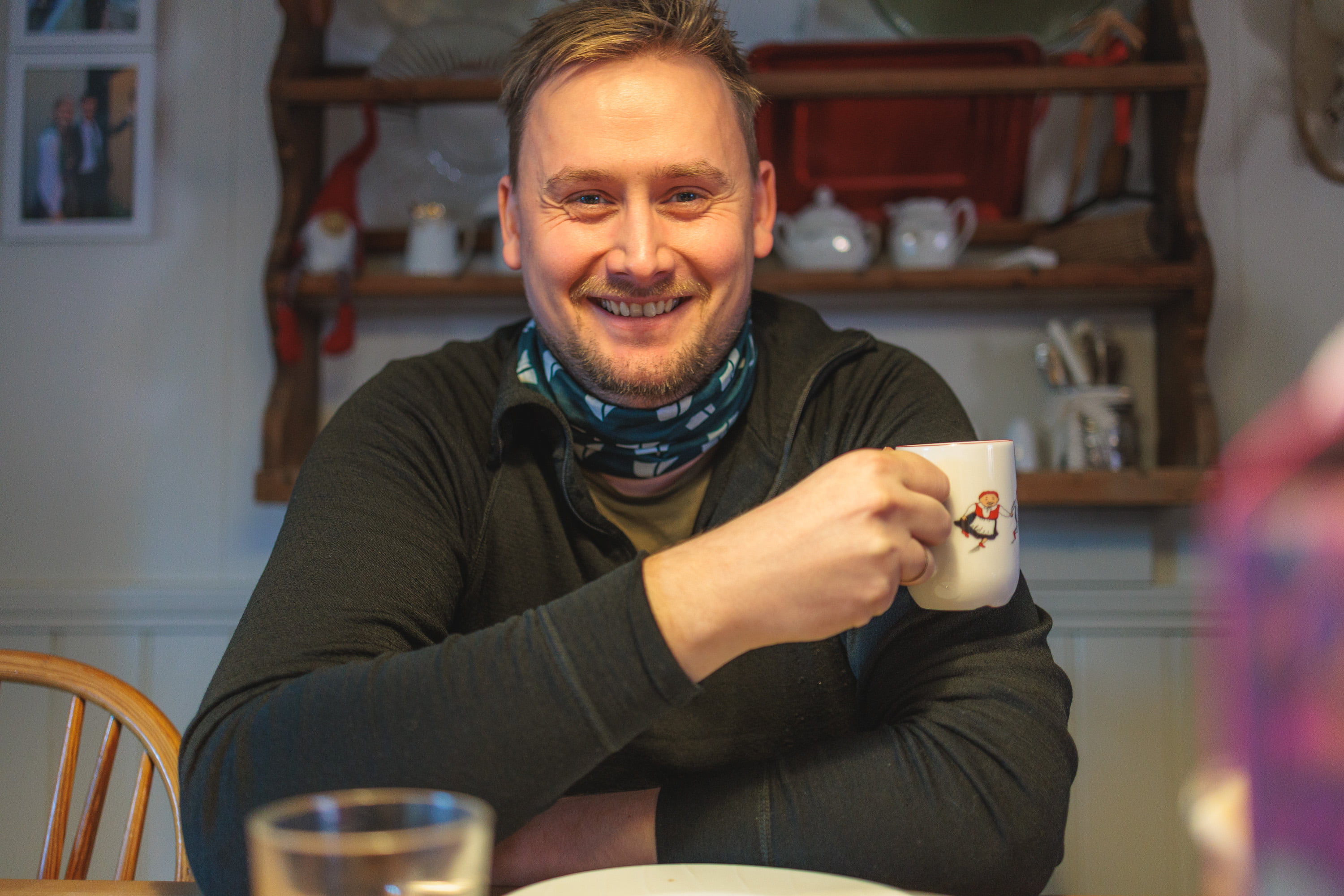 Morten paa kundebesok - Landbruk BM Kampanje